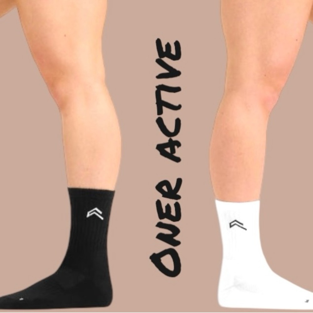 Oner Active Women’s 5 Pack Athletic Crew Socks - Grey/White/Black - Size 4-7